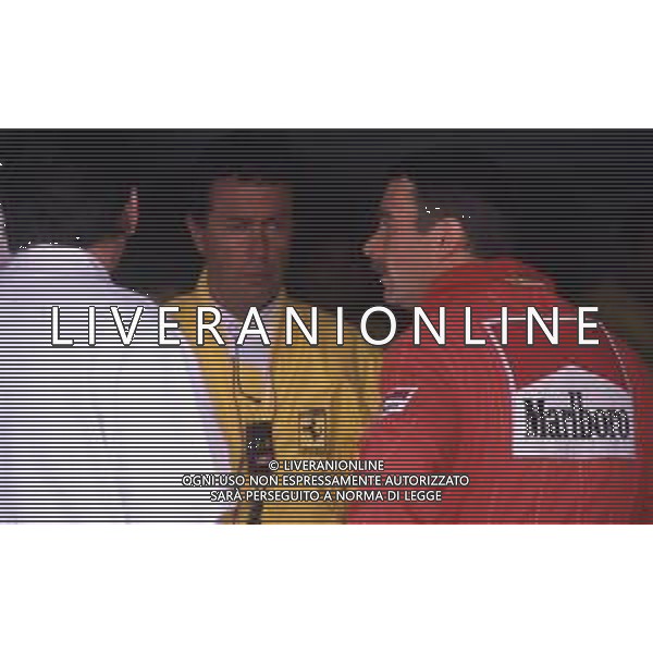 RETROSPETTIVA NIGEL MANSELL PILOTA F1 NELLA FOTO NIGEL MANSELL NELL\'ANNO 1989 CON CESARE FIORIO AG ALDO LIVERANI SAS 
