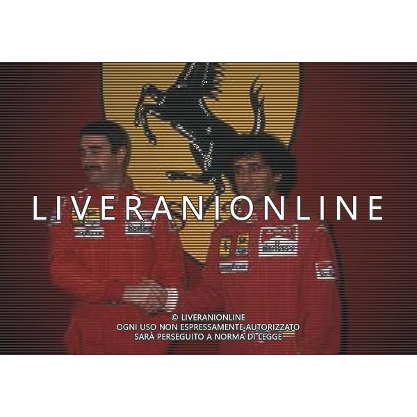 RETROSPETTIVA NIGEL MANSELL PILOTA F1 NELLA FOTO NIGEL MANSELL NELL\'ANNO 1989 CON ALAIN PROST  AG ALDO LIVERANI SAS 