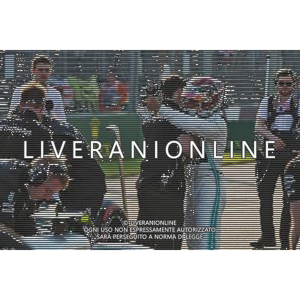 Lewis Hamilton (GBR) Mercedes AMG F1 celebrates his pole position in qualifying parc ferme. 16.03.2019. Formula 1 World Championship, Rd 1, Australian Grand Prix, Albert Park, Melbourne, Australia, Qualifying Day. / AGENZIA ALDO LIVERANI SAS - ITALY ONLY EDITORIAL USE ONLY