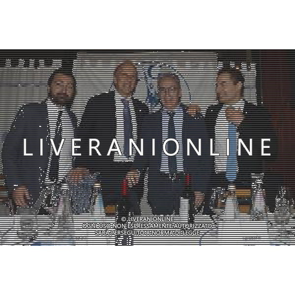 Santarcangelo di Romagna 15/03/2019 - Il Ministro Marco Bussetti a sostegno di Domenico Samorani - nella foto: il Ministro dell\' istruzione Marco Bussetti Sottosegretario di Stato del Ministero della giustizia Jacopo Morrone e il candidato sindaco di centro destra Domenico Samorani ©Claudio Zamagni-Agenzia Aldo Liverani / AGENZIA ALDO LIVERANI SAS