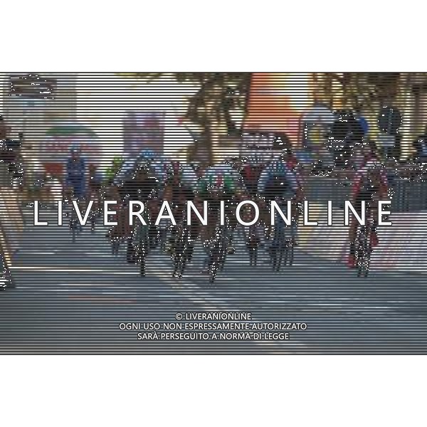 15-03-2019 Tirreno - Adriatico; Tappa 03 Pomarance - Foligno; 2019, Deceunick - Quickstep; 2019, Bora - Hansgrohe; 2019, Uae - Emirates; Viviani, Elia; Sagan, Peter; Gaviria Rendon, Fernando; Foligno; FOTO STEFANO SIROTTI-AG ALDO LIVERANI SAS