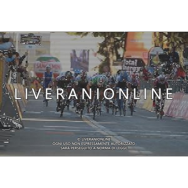 15-03-2019 Tirreno - Adriatico; Tappa 03 Pomarance - Foligno; 2019, Deceunick - Quickstep; 2019, Bora - Hansgrohe; 2019, Uae - Emirates; Viviani, Elia; Sagan, Peter; Gaviria Rendon, Fernando; Foligno; FOTO STEFANO SIROTTI-AG ALDO LIVERANI SAS