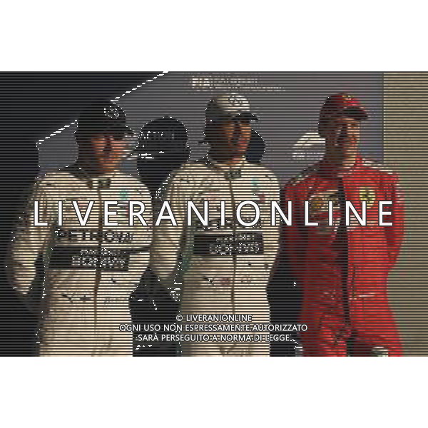 Pole for Lewis Hamilton (GBR) Mercedes AMG F1 W10, 2nd for Valtteri Bottas (FIN) Mercedes AMG F1 W10 and 3rd for Sebastian Vettel (GER) Ferrari SF90. 16.03.2019. Formula 1 World Championship, Rd 1, Australian Grand Prix, Albert Park, Melbourne, Australia, Qualifying Day. AG ALDO LIVERANI SAS-ONLY ITALY