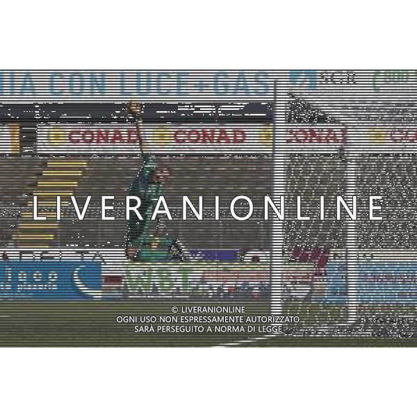 Rimini - Ravenna Campionato di calcio serie C girone B 17/03/2019 nella foto: goal Salvatore Esposito(Ravenna F.C.) ©Claudio Zamagni/Agenzia Aldo Liverani