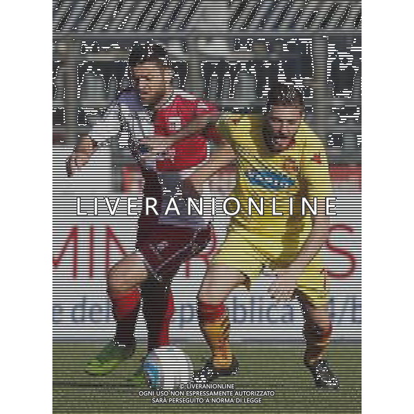 Rimini - Ravenna Campionato di calcio serie C girone B 17/03/2019 nella foto: Galuppini Francesco(Ravenna F.C.) Alimi Isnik (Rimini fc) ©Claudio Zamagni/Agenzia Aldo Liverani