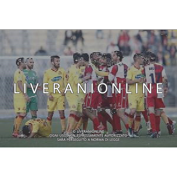 Rimini - Ravenna Campionato di calcio serie C girone B 17/03/2019 nella foto: tensione tra le due squadre ©Claudio Zamagni/Agenzia Aldo Liverani