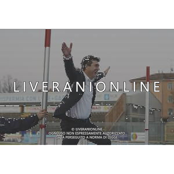 Rimini - Ravenna Campionato di calcio serie C girone B 17/03/2019 nella foto: Esultanza finale Luciano foschi Allenatore(Ravenna F.C.) ©Claudio Zamagni/Agenzia Aldo Liverani