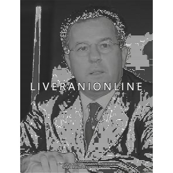 1995 MILANO -PRESENTAZIONE DELLA SQUADRA DI BASKET STEFANEL MILANO NELLA FOTO BEPI STEFANEL PRESIDENTE STEFANEL MILANO BASKET AG ALDO LIVERANI SAS