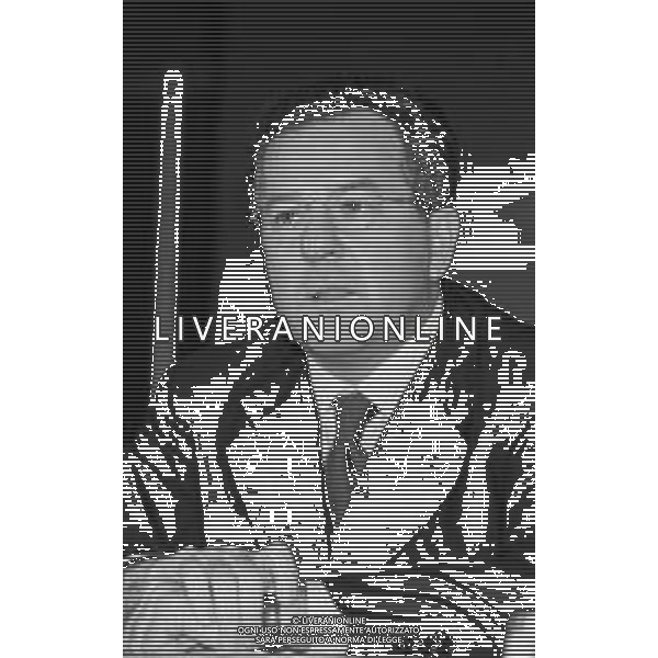 1995 MILANO -PRESENTAZIONE DELLA SQUADRA DI BASKET STEFANEL MILANO NELLA FOTO BEPI STEFANEL PRESIDENTE STEFANEL MILANO BASKET AG ALDO LIVERANI SAS