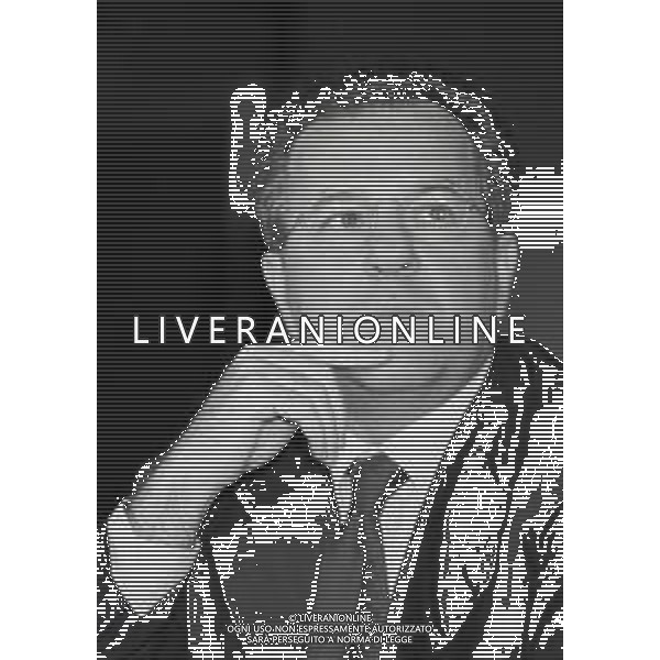 1995 MILANO -PRESENTAZIONE DELLA SQUADRA DI BASKET STEFANEL MILANO NELLA FOTO BEPI STEFANEL PRESIDENTE STEFANEL MILANO BASKET AG ALDO LIVERANI SAS