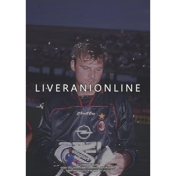 RETROSPETTIVA MASSIMO TAIBI CALCIATORE NELLA FOTO MASSIMO TAIBI CON LA MAGLIA DEL MILAN CALCIO AG ALDO LIVERANI SAS