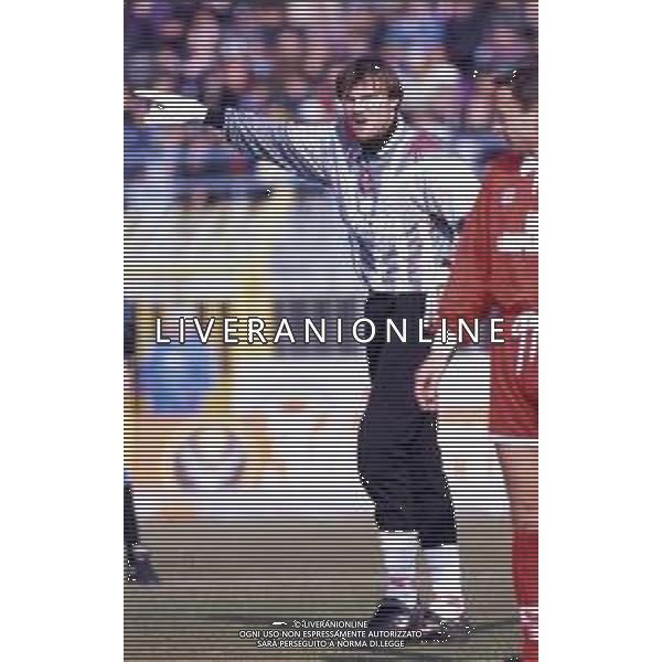 RETROSPETTIVA MASSIMO TAIBI CALCIATORE NELLA FOTO MASSIMO TAIBI CON LA MAGLIA DEL PIACENZA CALCIO AG ALDO LIVERANI SAS