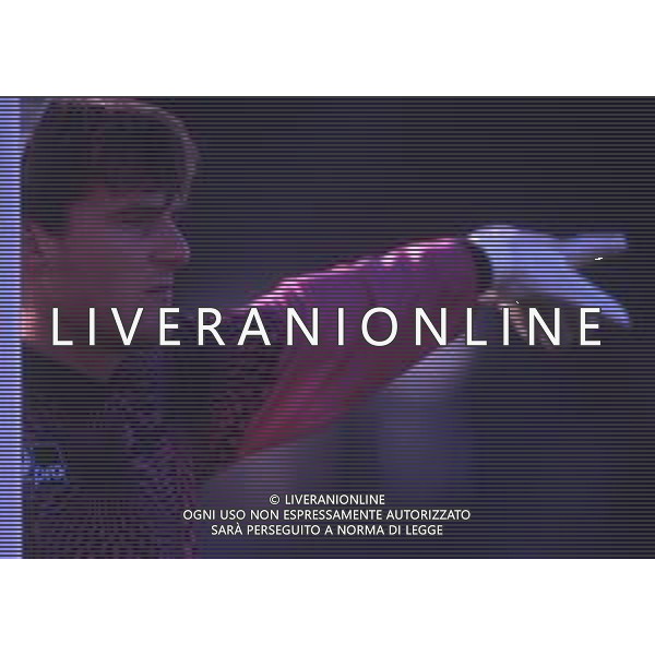 RETROSPETTIVA MASSIMO TAIBI CALCIATORE NELLA FOTO MASSIMO TAIBI CON LA MAGLIA DEL MILAN CALCIO AG ALDO LIVERANI SAS