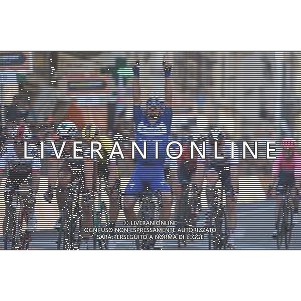 23-03-2019 Milano - Sanremo; 2019, Deceunick - Quickstep; 2019, Team Sky; 2019, Ag2r La Mondiale; Alaphilippe, Julian; Kwiatkowski, Michal; Naesen, Oliver; Sanremo; ©SIROTTI / AGENZIA ALDO LIVERANI SAS