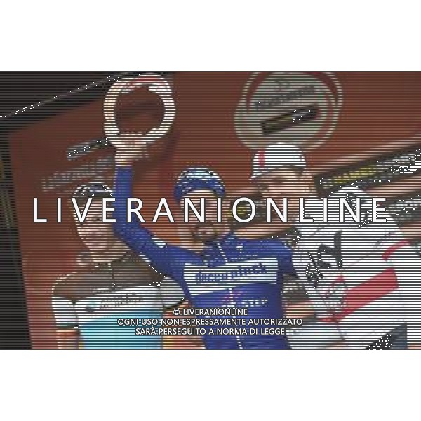 23-03-2019 Milano - Sanremo; 2019, Deceunick - Quickstep; 2019, Ag2r La Mondiale; 2019, Team Sky; Alaphilippe, Julian; Naesen, Oliver; Kwiatkowski, Michal; Sanremo; ©SIROTTI / AGENZIA ALDO LIVERANI SAS