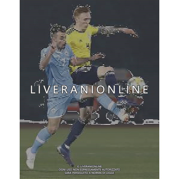 UEFA European Qualifiers Group I San Marino - Scozia 24/03/2019 nella foto: Vitaloni Matteo (San Marino) e David Bates (Scotland) ©Claudio Zamagni/Agenzi Aldo Liverani s.a.s. Vitaloni Matteo (San Marino) and David Bates (Scotland) during UEFA European Qualifiers Group Stage I between San Marino and Scotland at San Marino Olympic Stadium on March 24 2019 photo credit by Claudio Zamagni/Aldo Liverani Photo Agency