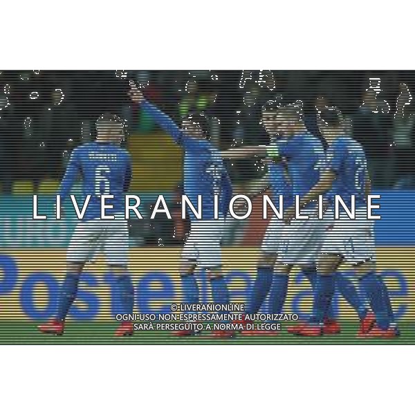 UEFA European Qualifiers Group J Parma - 26.03.2019 Italia-Liechtenstein Nella Foto: esultanza dopo il gol di Stefano Sensi /Ph.Vitez-Ag. Aldo Liverani