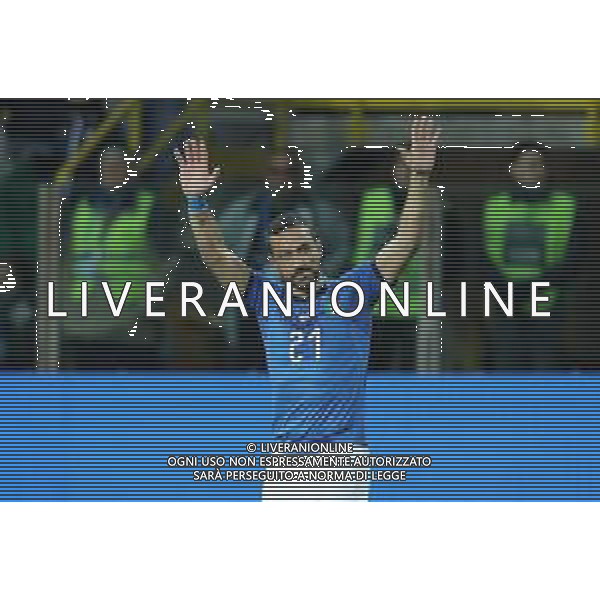 UEFA European Qualifiers Group J Parma - 26.03.2019 Italia-Liechtenstein Nella Foto: esultanza dopo il gol su rigore di fabio quagliarella /Ph.Vitez-Ag. Aldo Liverani