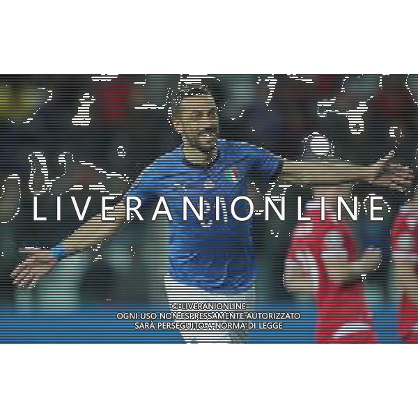 UEFA European Qualifiers Group J Parma - 26.03.2019 Italia-Liechtenstein Nella Foto: esultanza dopo il secondo gol su rigore di fabio quagliarella /Ph.Vitez-Ag. Aldo Liverani