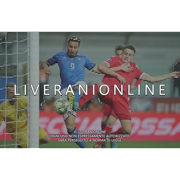 UEFA European Qualifiers Group J Parma - 26.03.2019 Italia-Liechtenstein Nella Foto: il gol di Leonardo Pavoletti /Ph.Vitez-Ag. Aldo Liverani