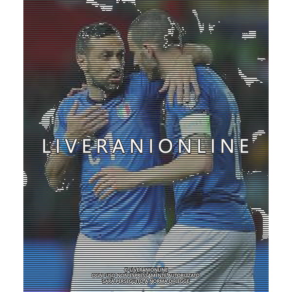 UEFA European Qualifiers Group J Parma - 26.03.2019 Italia-Liechtenstein Nella Foto:Leonardo Bonucci - Fabio Quagliarella /Ph.Vitez-Ag. Aldo Liverani