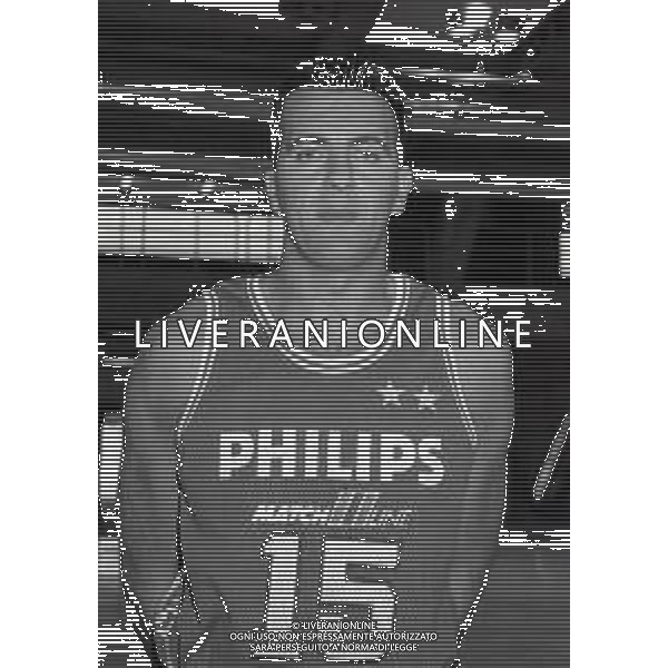 1991-1992 FOTO UFFICIALE PHILIPS OLIMPIA BASKET MILANO NELLA FOTO MARCO BALDI AG ALDO LIVERANI SAS