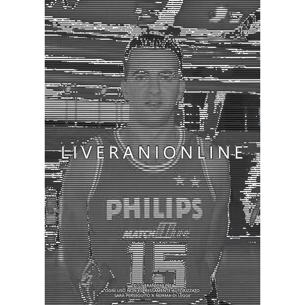 1991-1992 FOTO UFFICIALE PHILIPS OLIMPIA BASKET MILANO NELLA FOTO MARCO BALDI AG ALDO LIVERANI SAS