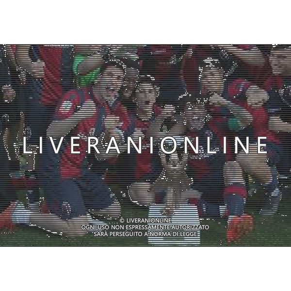 71mo Viareggio Cup World Football Tournament Coppa Carnevale Finale La Spezia - 27.03.2019 Bologna-Genoa Nella Foto: esultanza e festeggiamenti per la vittoria del bologna a fine gara con la coppa - trofeo /Ph.Vitez-Ag. Aldo Liverani