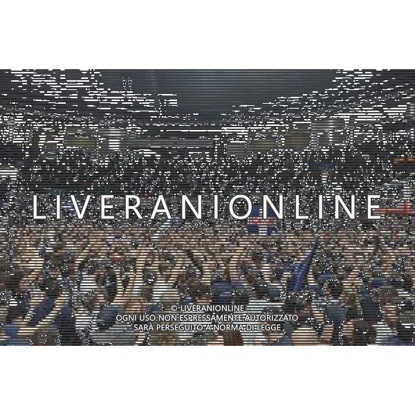 31-03-2019 BOLOGNA- FORTITUDO BOLOGNA-BONDI FERRARA NELLA FOTO INVASIONE DEI TIFOSI DELLA FORTITUDO BOLOGNA A FINE GARA PER LA PROMOZIONE IN A1 OPTIMA-FOTO-AG ALDO LIVERANI SAS