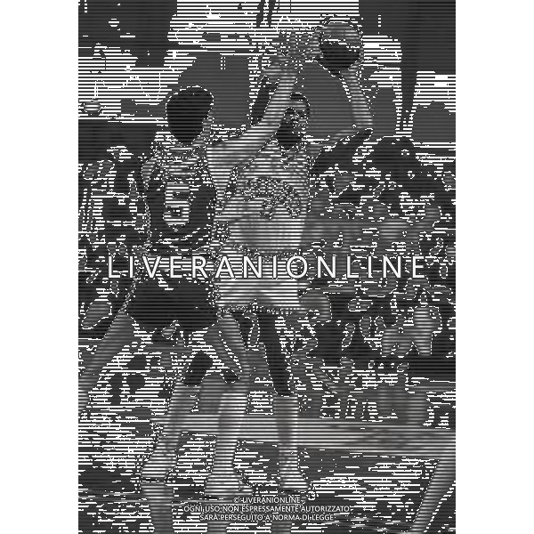 1987-88 MILANO- TRACER MILAN BASKET-SCAVOLINI PESARO BASKET NELLA FOTO BALLARD GREG AG ALDO LIVERANI SAS