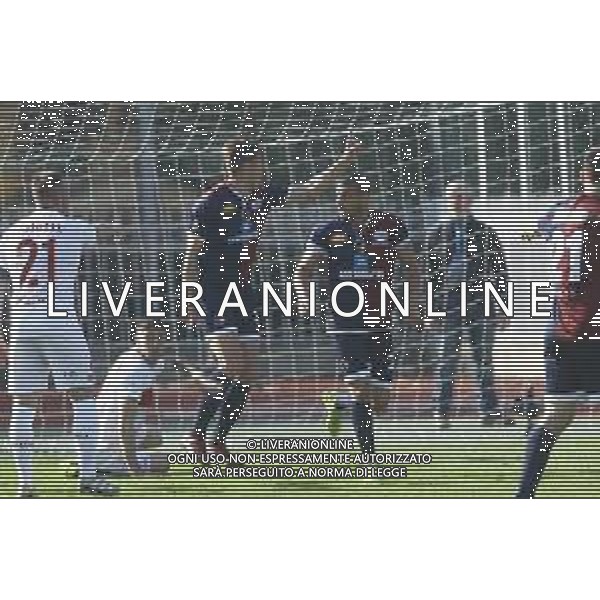 IMOLA 31 03 2019 IMOLESE CALCIO-TRIESTINA SERIE C NELLA FOTO SABER HAIRECH CON MICHELE DE MARCHI DOPO GOL DI SABER FOTO GIANNI SANNA-AG ALDO LIVERANI SAS