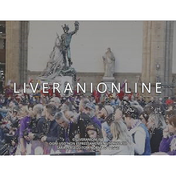 Firenze 31/03/2019 - Festeggiamenti in Piazza della Signoria per celebrare i 50 anni dil Gabriel Batistuta ©Claudio Zamagni/Agenzia Aldo Liverani