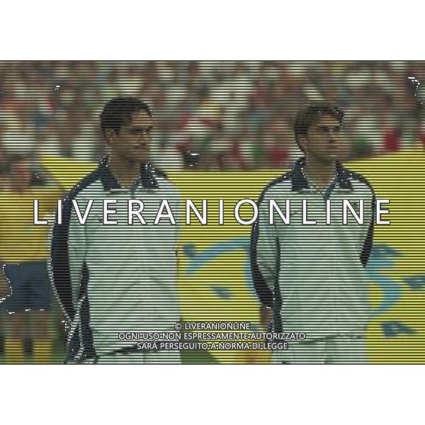 1998 CAMPIONATO DEL MONDO DI CALCIO FRANCIA 98 NELLA FOTO ALESSANDRO NESTA E FRANCESCO MORIERO AG ALDO LIVERANI SAS