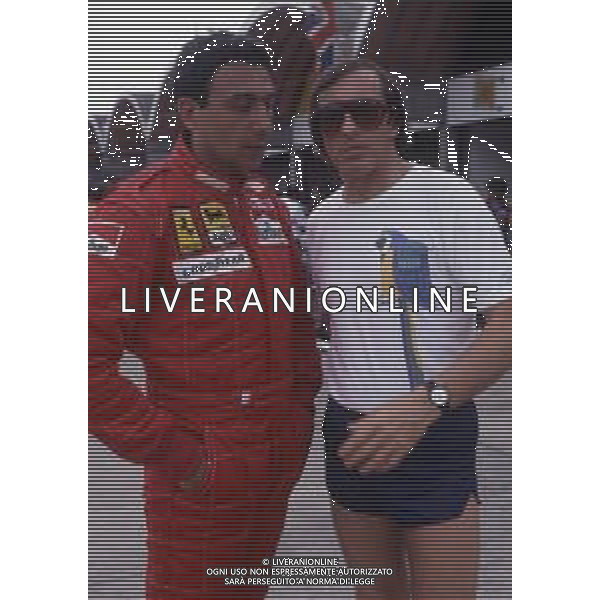 RETROSPETTIVA EMERSON FITTIPALDI PILOTA NELLA FOTO EMERSON FITTIPALDI CON MICHELE ALBORETO AG ALDO LIVERANI SAS