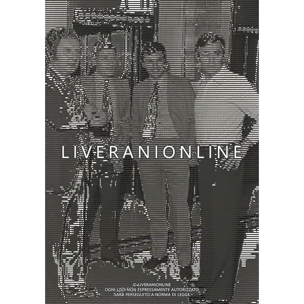1978-1979 RETROSPETTIVA GIANCARLO BELTRAMI DIRETTORE SPORTIVO FC INTER NELLA FOTO GIORGIO VITALI-LUIGI RADICE-GIANCARLO BELTRAMI E ITALO ALLODI AG ALDO LIVERANI SAS