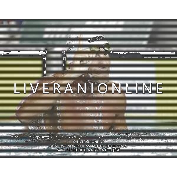 Riccione 02/04/2019 - Campionati Assoluti di Nuoto - nella foto: esultanza gabriele detti ©Claudio Zamagni/Agenzia Aldo Liverani