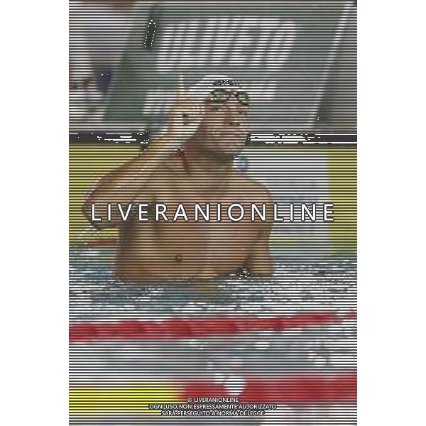Riccione 02/04/2019 - Campionati Assoluti di Nuoto - nella foto: esultanza gabriele detti ©Claudio Zamagni/Agenzia Aldo Liverani