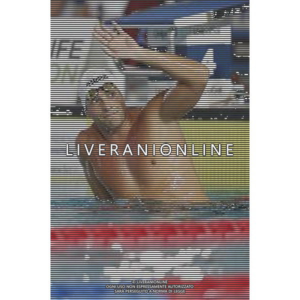 Riccione 02/04/2019 - Campionati Assoluti di Nuoto - nella foto: esultanza gabriele detti ©Claudio Zamagni/Agenzia Aldo Liverani