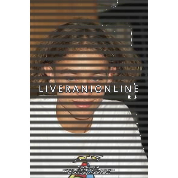 01-09-1997 MILANO REDAZIONE DELLA GAZZETTA DELLO SPORT IN VIA SOLFERINO 28 VISITA DEL CAMPIONE DI MOTOCICLISMO VALENTINO ROSSI NELLA FOTO VALENTINO ROSSI  AG ALDO LIVERANI SAS