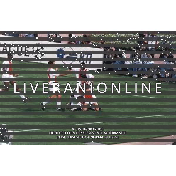 JUVENTUS - AJAX Finale Coppa Campioni UEFA Champions League - Roma, 22 maggio 1996 nella foto l\'esultanza dei giocatori dell\'ajax ©ARCHIVIO / AGENZIA ALDO LIVERANI SAS