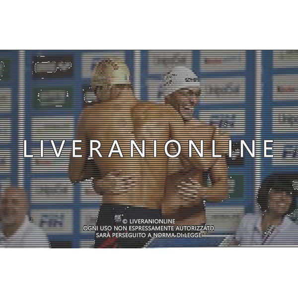 Riccione 04/04/2019 - Campionati Assoluti di Nuoto - nella foto: gabriele detti e gregorio paltrinieri ©Claudio Zamagni/Agenzia Aldo Liverani