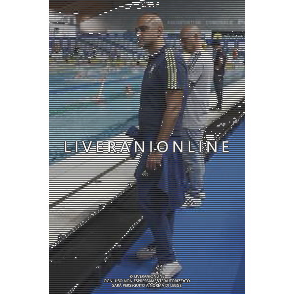 Riccione 04/04/2019 - Campionati Assoluti di Nuoto - nella foto: christian minotti allenatore di simona quadarella ©Claudio Zamagni/Agenzia Aldo Liverani