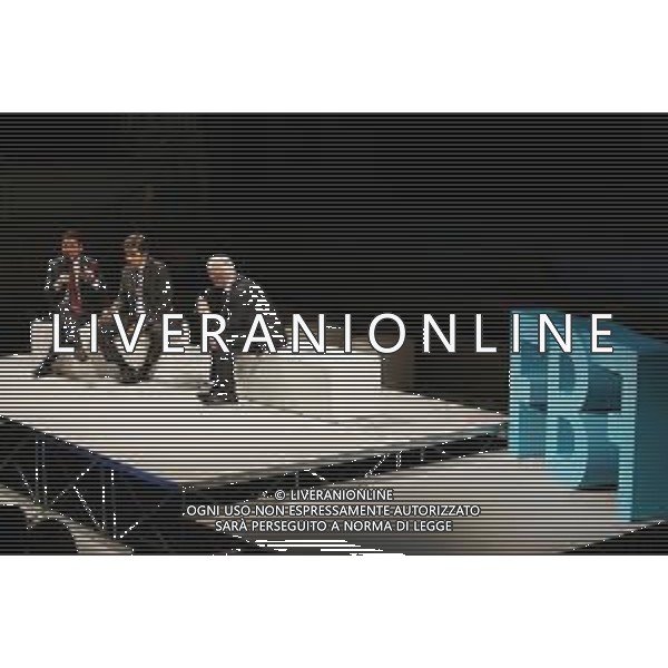 il premier Giuseppe Conte e Urbano Cairo al Teatro Grande per la seconda edizione del Family Business, Brescia 5 aprile 2019. Ph Fotolive Filippo Venezia / AGENZIA ALDO LIVERANI SAS