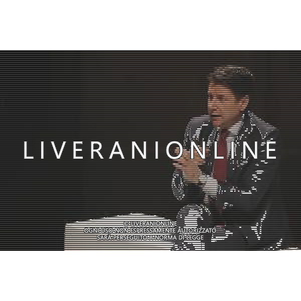 il premier Giuseppe Conte al Teatro Grande per la seconda edizione del Family Business, Brescia 5 aprile 2019. Ph Fotolive Fabrizio Venezia / AGENZIA ALDO LIVERANI SAS