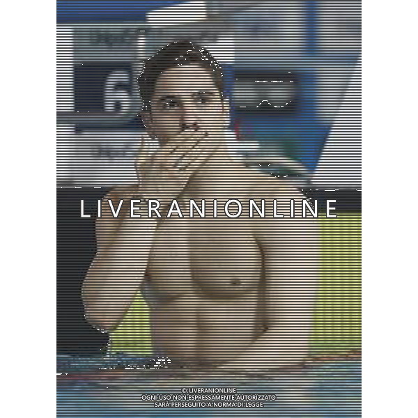 Riccione 05/04/2019 - Campionati Assoluti di Nuoto - nella foto: esultanza matteo restivo ©Claudio Zamagni/Agenzia Aldo Liverani