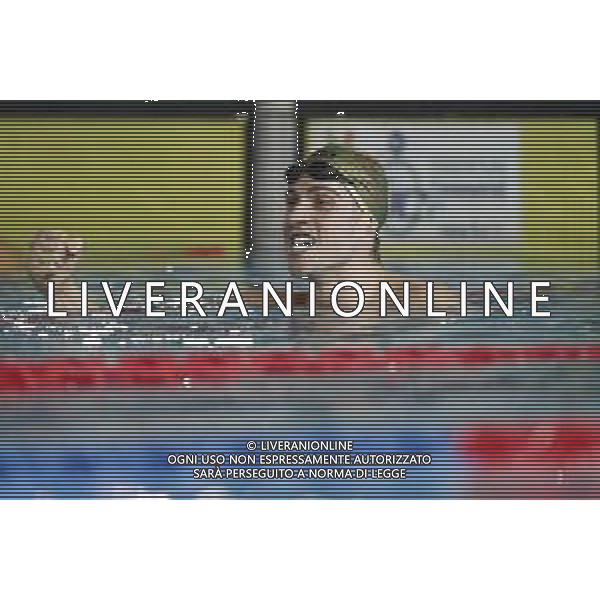 Riccione 05/04/2019 - Campionati Assoluti di Nuoto - nella foto: esultanza giorgetti edoardo ©Claudio Zamagni/Agenzia Aldo Liverani