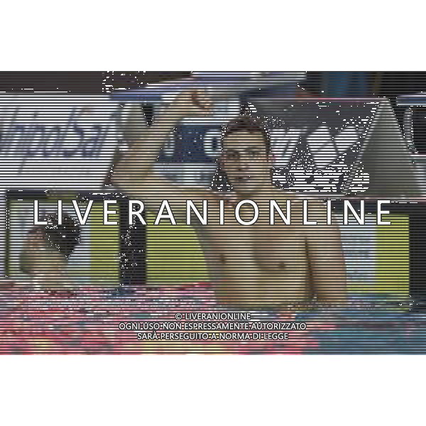 Riccione 05/04/2019 - Campionati Assoluti di Nuoto - nella foto: esultanza filippo menghi ©Claudio Zamagni/Agenzia Aldo Liverani