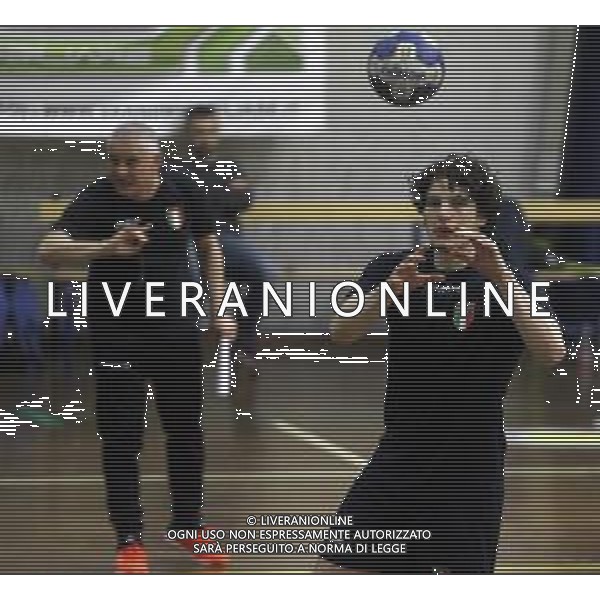 IMOLA 05 04 2019 ALLENAMENTO DELLA NAZIONALE ITALIANA PALLAMANO NELLA FOTO DUE BOLOGNESI IN NAZIONALE SECONDO ALLENATORE BEPPE TEDESCO E GIACOMO SAVINI FOTO GIANNI SANNA-AG ALDO LIVERANI SAS