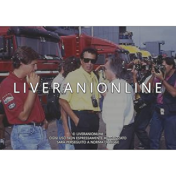 RETROSPETTIVA CESARE FIORIO DIRIGENTE SPORTIVO ITALIANO NELLA FOTO CESARE FIORIO CON IL FIGLIO ALESSANDRO E BERNIE ECCLESTONE AG ALDO LIVERANI SAS