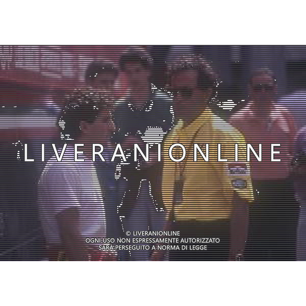 RETROSPETTIVA CESARE FIORIO DIRIGENTE SPORTIVO ITALIANO NELLA FOTO CESARE FIORIO CON ALAIN PROST AG ALDO LIVERANI SAS 